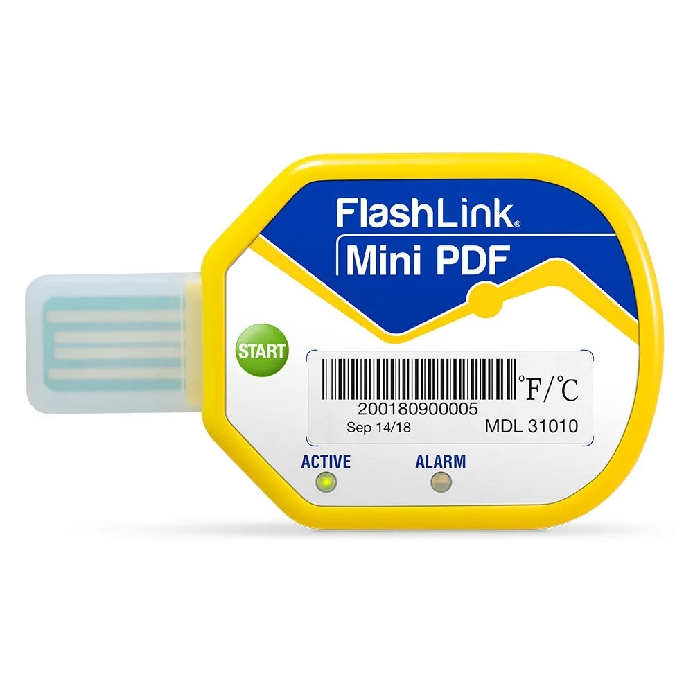 Testing Instruments Model 31010 DELTATRAK Data Logger - FlashLink Mini PDF In-Transit Logger With Built-in USB Connector