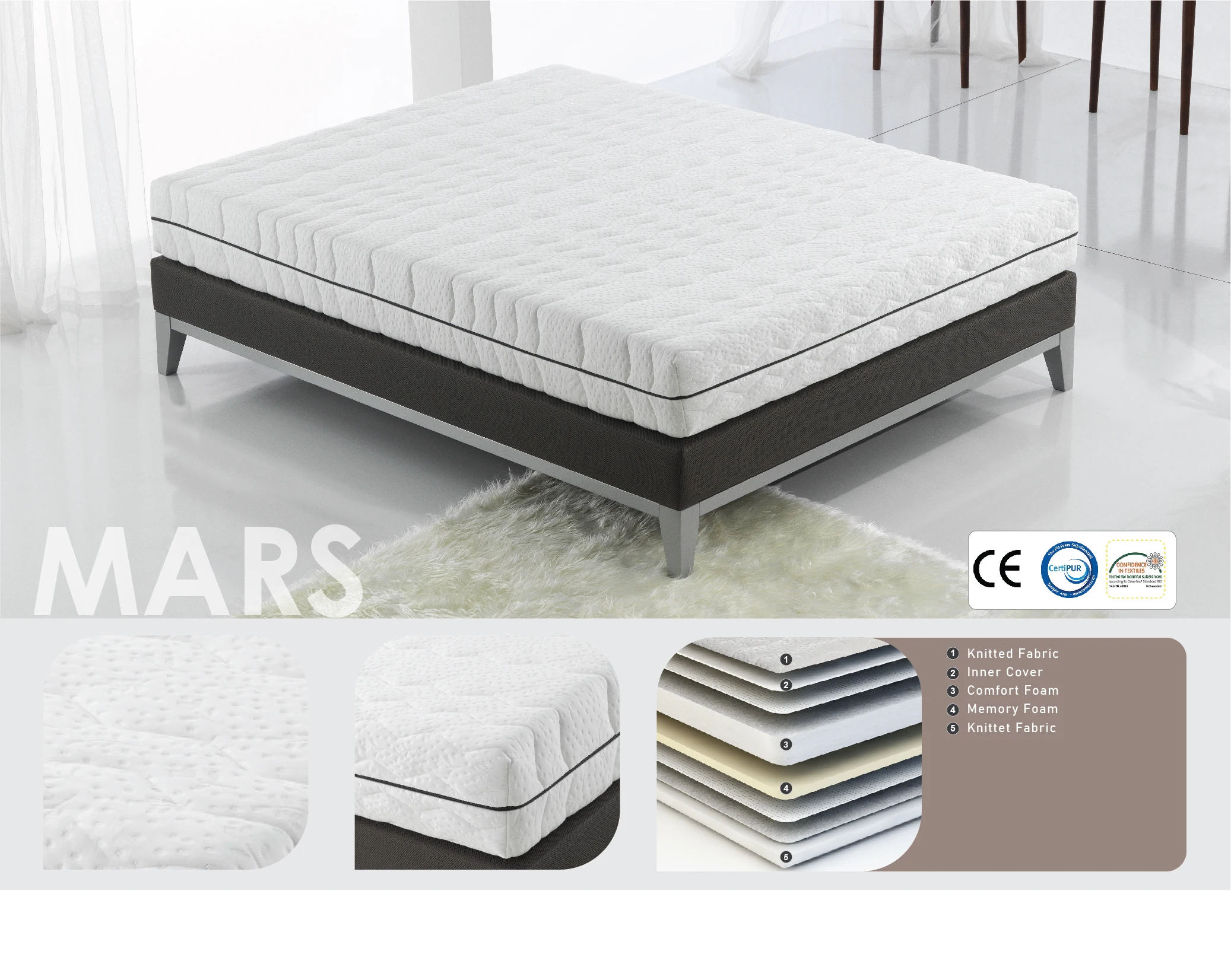 Mars Hoge Kwaliteit Memory Foam - Buy Matras Gecomprimeerd,Memory Foam ...