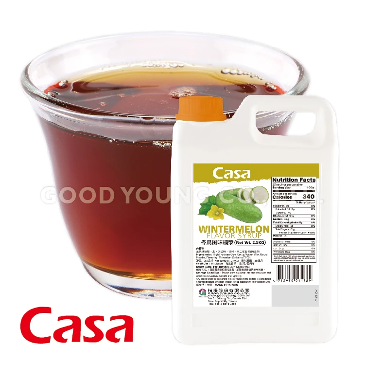 Хороший молодой чай CASA Bubble Boba жемчужный молочный поставщик коричневый сахар зимний сироп со вкусом дыни