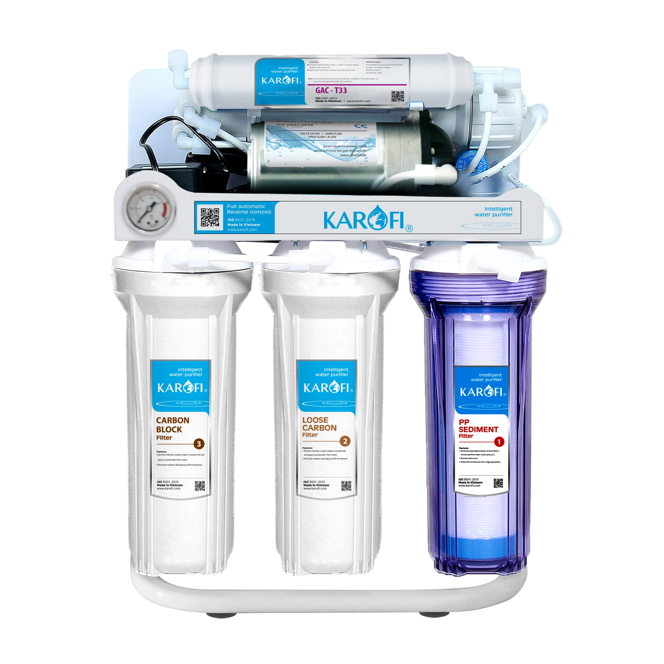 逆浸透膜 浄水器 タンク、ポンプ付 7ステージ75ガロン RO 純水 逆浸透膜 浄水器 タンク、ポンプ付 7ステージ75ガロン RO 純水