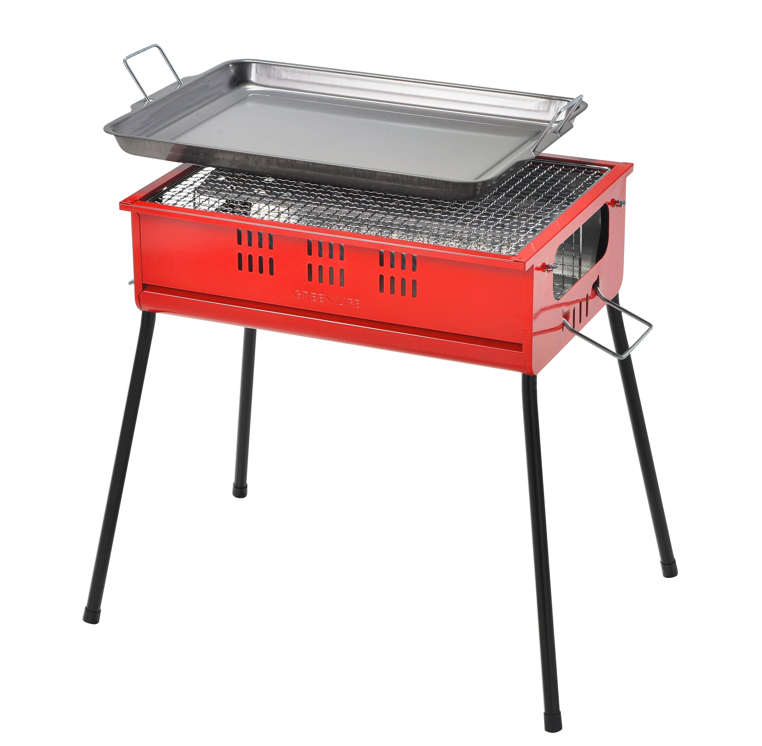 Portable Bbq Grill Grilling Iron Plate Included Charcoal Bbq Grill