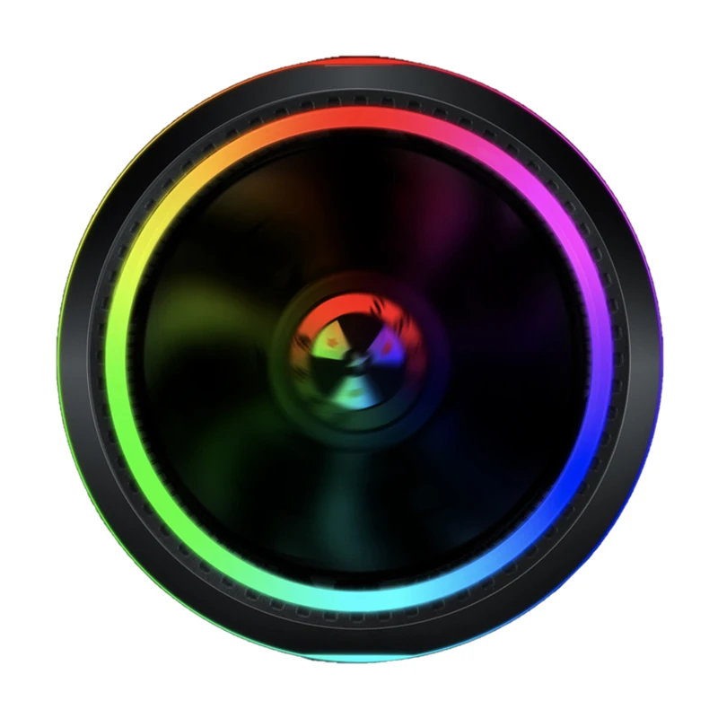 12V DC 3PIN UFO Shaped Radiator Computer CPU Cooler Fan Gaming RGB LED Cooling Fan Supporting Multi Platform for LGA 1156 1155