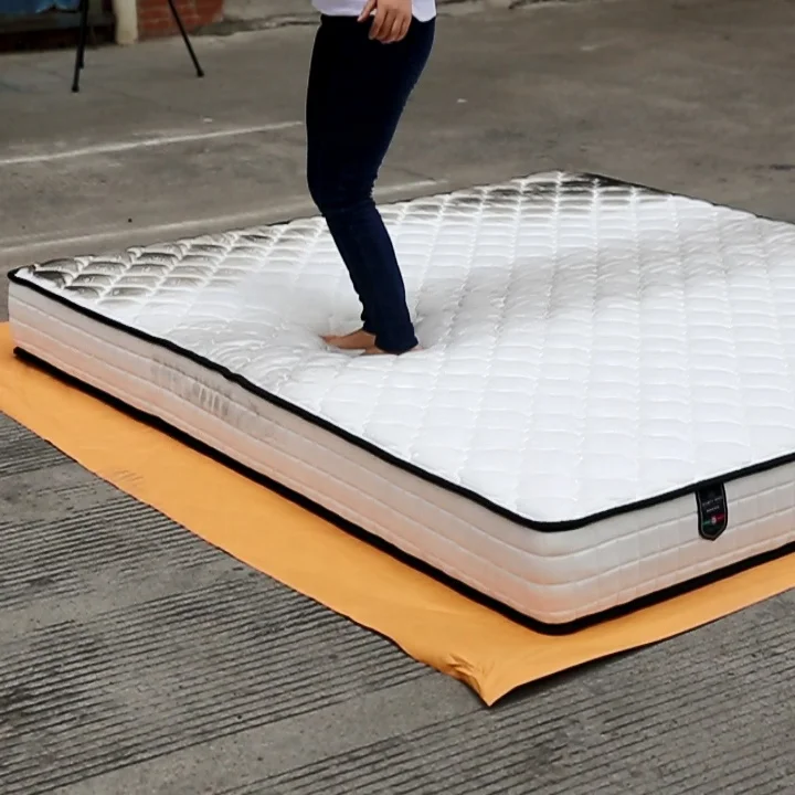 Colchone Queen Single White Color Rolled-up Compressed Foam Spring Bed Mattress for Flat Hotel  Hostel Foam Mattress