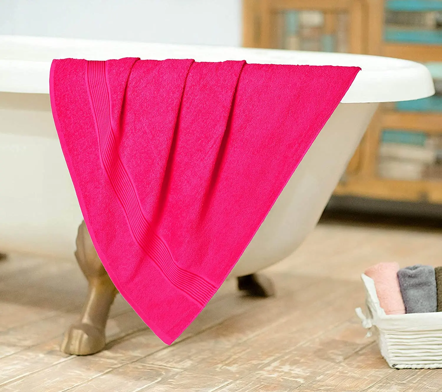 Bath Towel Set Of 6 Ultra Soft Absorbent Breathable Quick Dry Grey