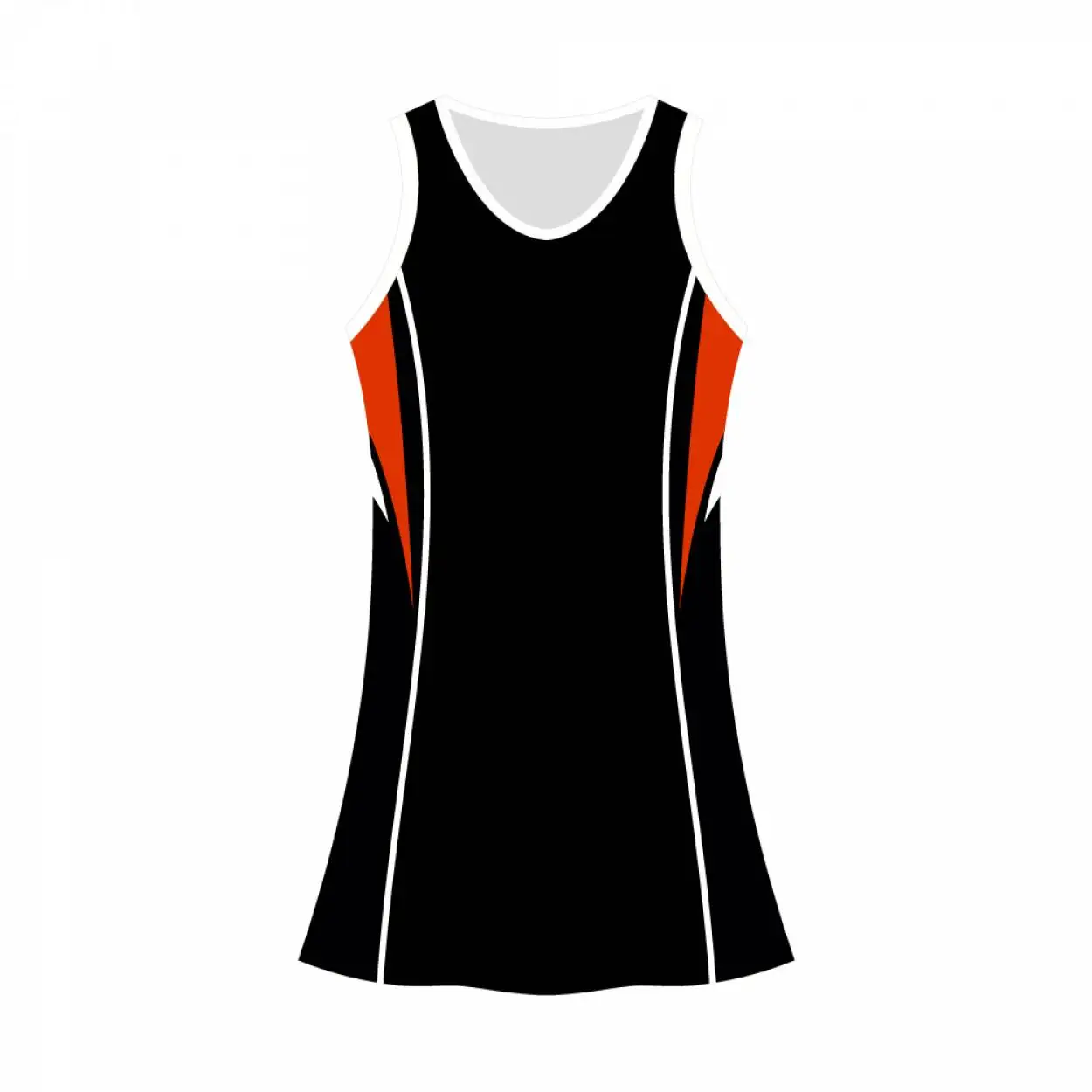 Custom Quick Dry Yellow Plain Netball Dress Design