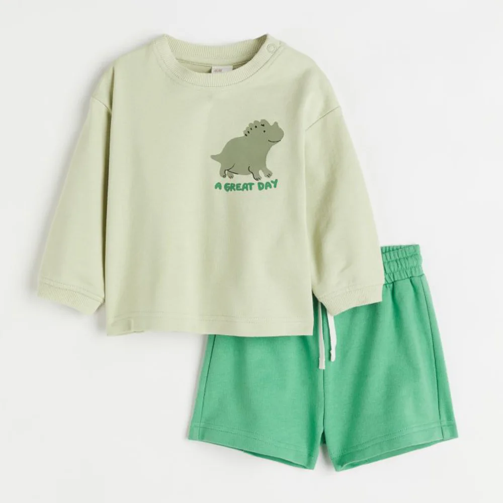 Baby Boy Girl Summer Outfits T Shirts Suit Kid Clothes Set Baby Boys Shorts Set
