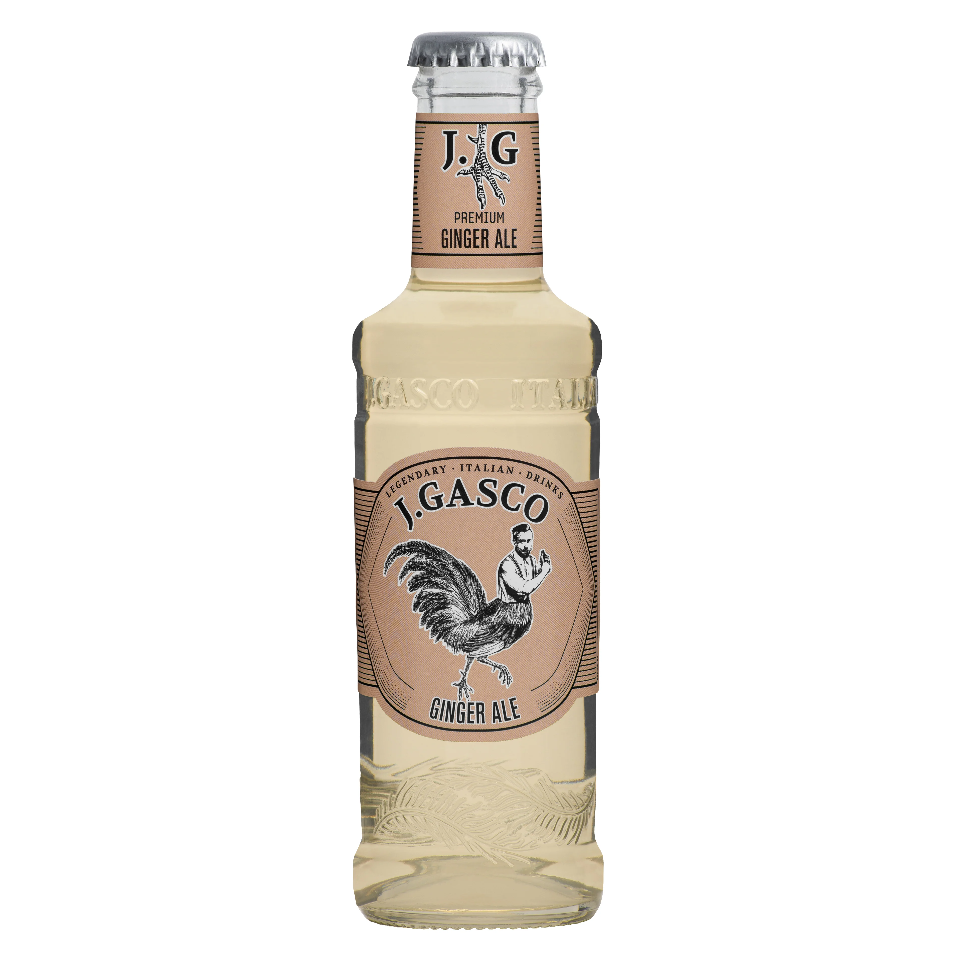 Высококачественный газированный напиток, сделанный в Италии, Ginger Ale J.Gasco 200 мл Для аперитива и ресторана