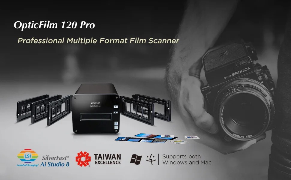 Plustek OpticFilm 120 35mm Negatives/Slides & 120 Film scanner