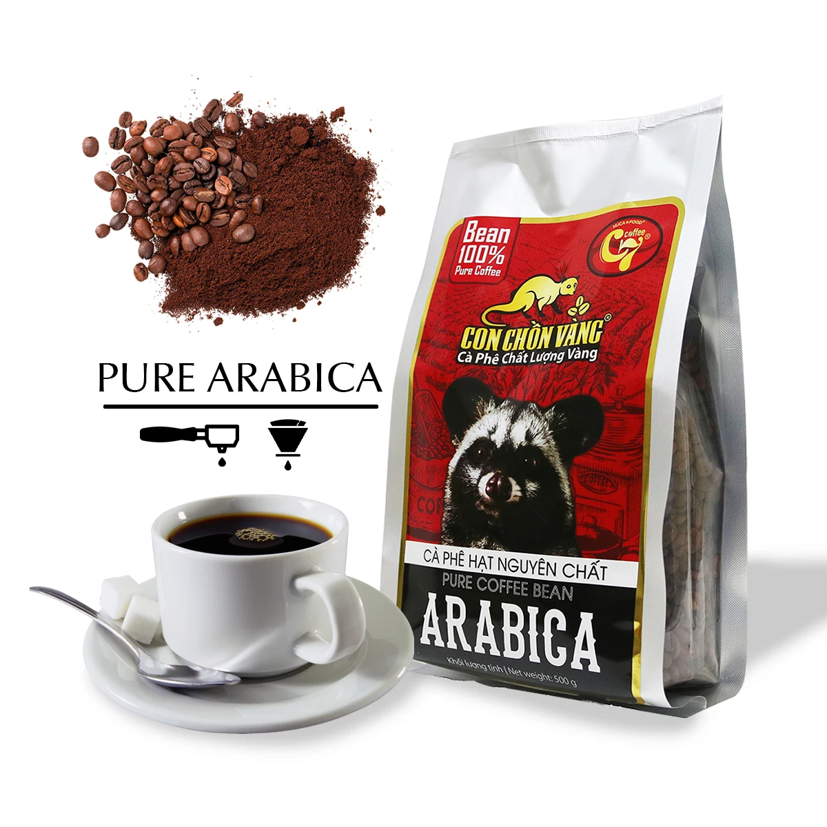 High Quality Arabica Coffee Beans,500 Gram,Medium Roast,Bold Taste