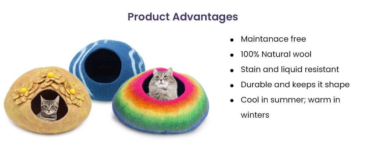 Fycc012 Knotted Tail Cat Cave Warm And Cozy Pet Bed Ecofriendly New