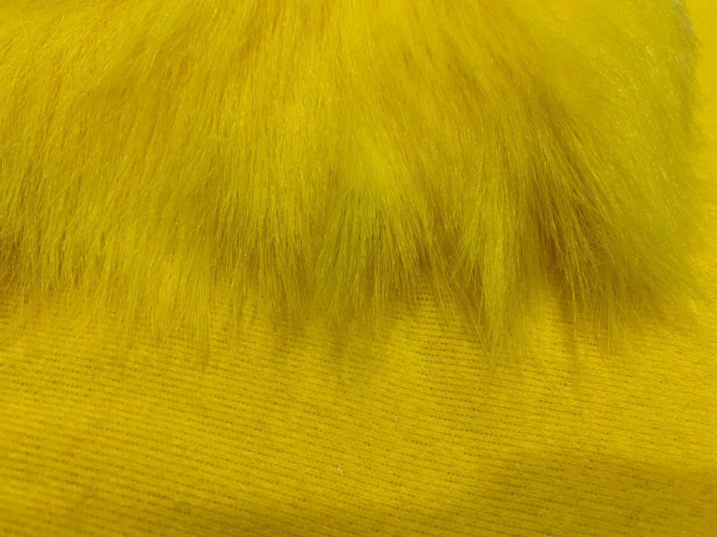 Высококачественная сказочная ткань из искусственного меха длинная куча 60 мм. Желтого цвета Y.76 для игрушечной куклы сумка для одежды