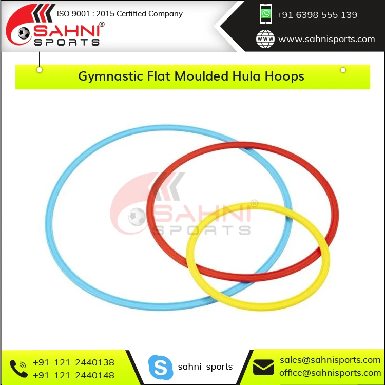 Leading Exporter of Top Quality Hot Selling Gymnastic Flat Durable Plastic Moulded Hula Rings Hoops at Best Price