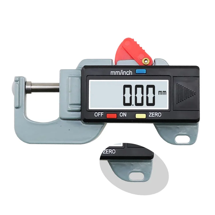 Digital Thickness Gauge Meter 0-12.7mm Range for Leather Paper Measuring 