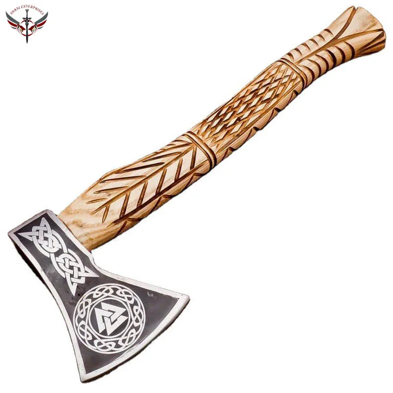 Kk Custom Hand Made Damascus Tomahawk Axe Hunting Axe Hacthet Axe