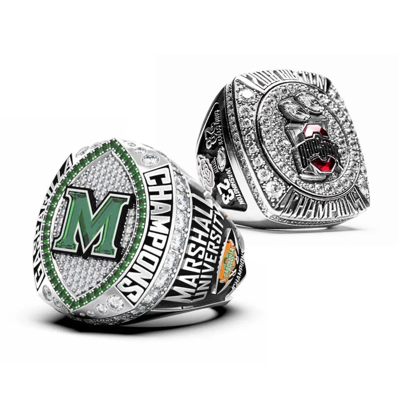 Source popular custom men flag youth football college championship rings on  m.