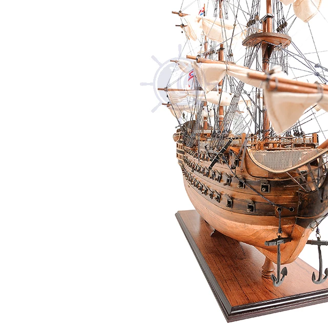 HMS Victory Copper Bottom Model Ship 80 cm Handcrafted Wooden Replica With Display Stand, Collectible, Decor, Gift, Wholesale
