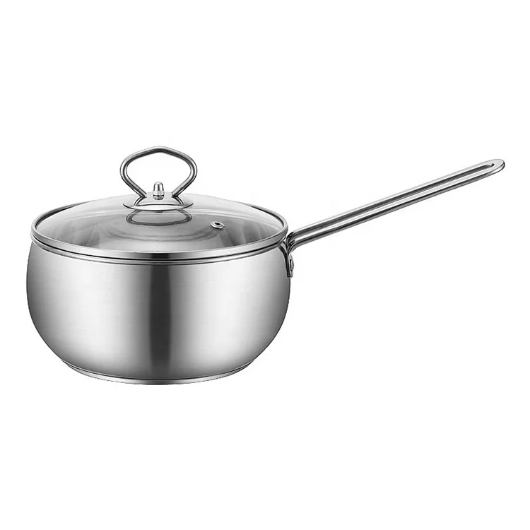 201 Stainless Steel Soup Pot Milk Boiler Pot Non Stick Sauce Pan Milk