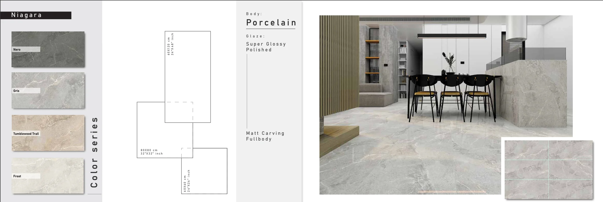 High Quality Floor Tiles 60x120 High Gloss Polished Porcelain Tiles