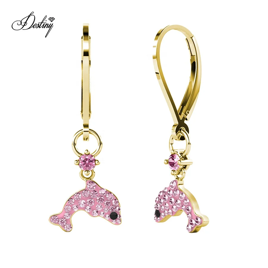 Set Gioielli Donna Argento 925 Con Ciondolo Delfino &ndash; Collana E Orecchini