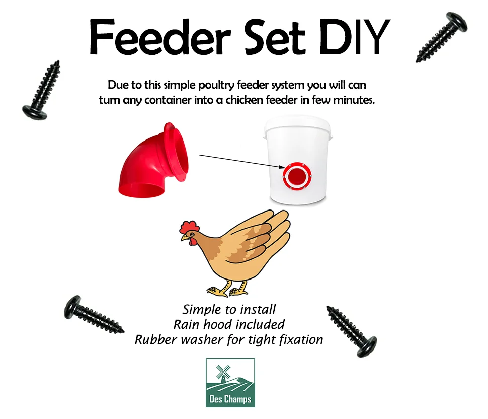Diy Automatic Chicken Feeder Poultry Feeder Kit For Chicken Food