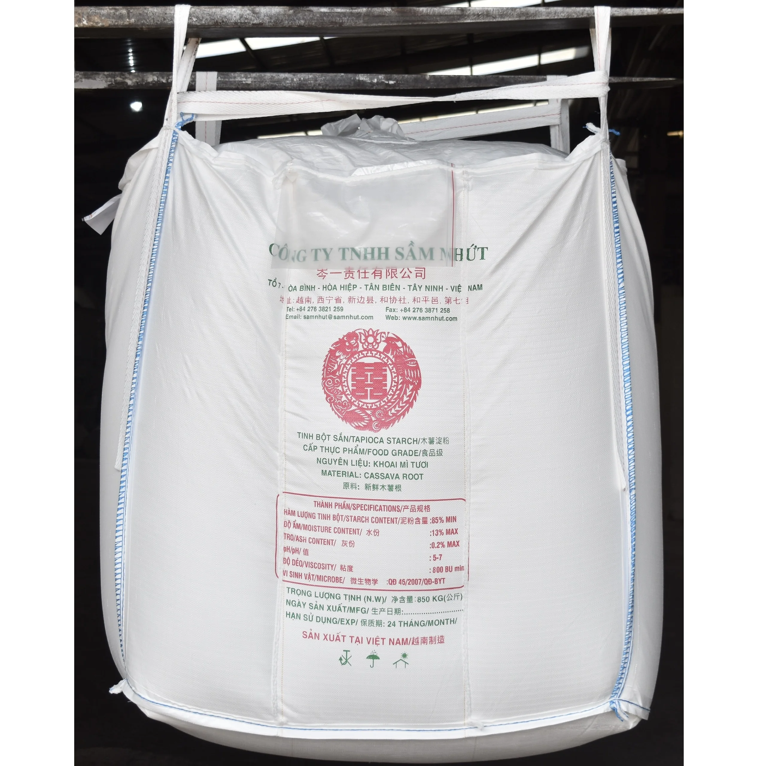 Best Selling High Quality Bag Packaging White Color Powder Form Organic Tapioca Starch Export From Vietnam
