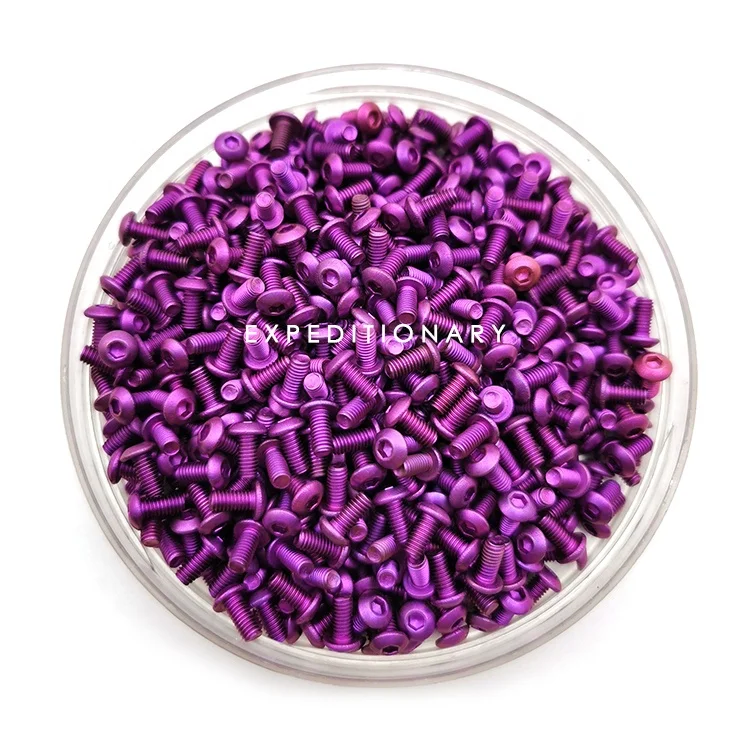 Anodized Colored Small Titanium Screws Hex Socket M3 Screws