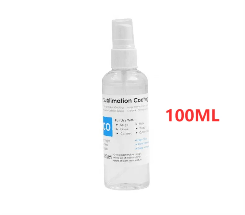 OCBESTJET 100ML Sublimation Coating Liquid for Sublimation Dye Ink for Cotton Fabric Mugs Glass Metal Wood Pretreatment Liquid