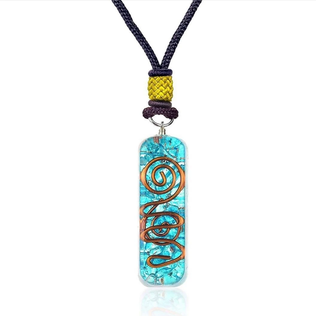 Ruby Kyanite Crystal Pendant Healing Stones Necklace for EMF Protection & Spiritual Healing and Balancing 