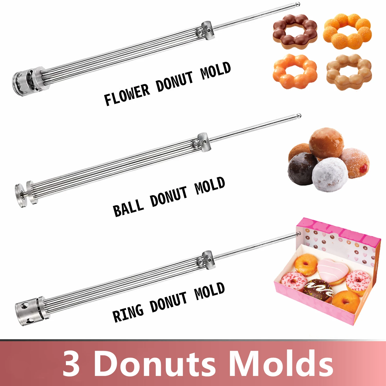 Commercial electric ce approved mochi ring donut making machine doughnut making for full automatic pon de ring donut maker fryer