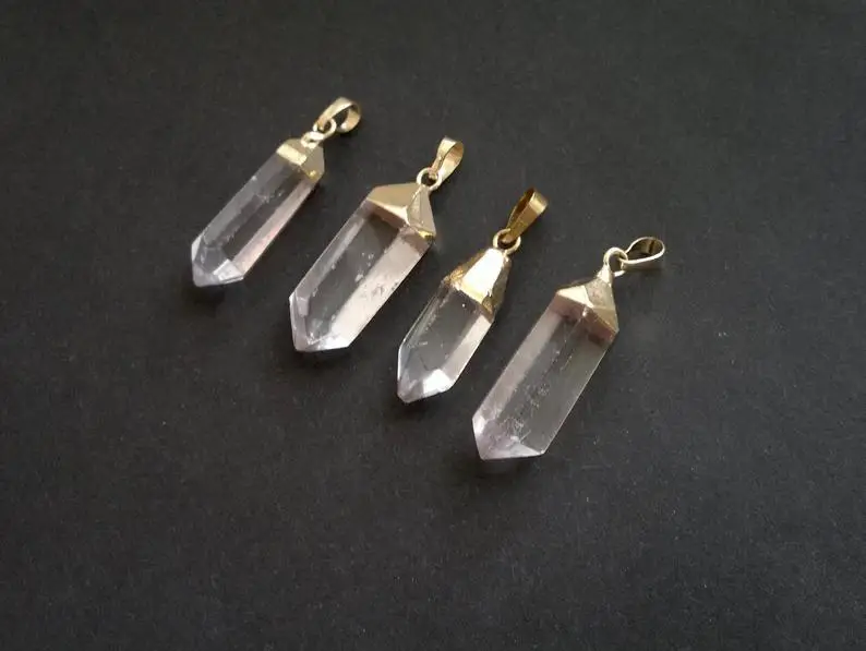 NATURAL SUNSTONE CRYSTAL POINT PENDANT WITH ADJUSTABLE CORD GEMSTONE