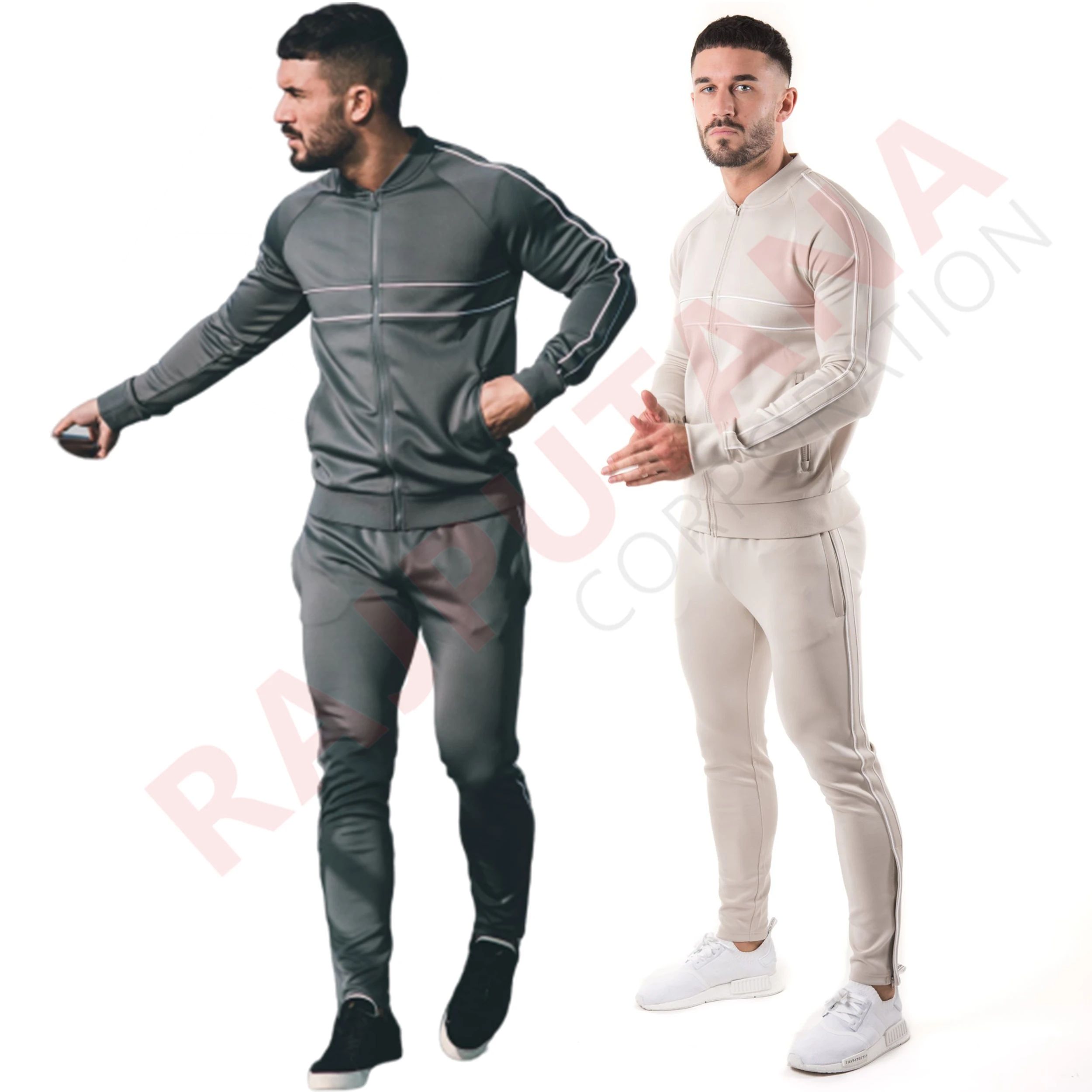 muscle fit tracksuit mens