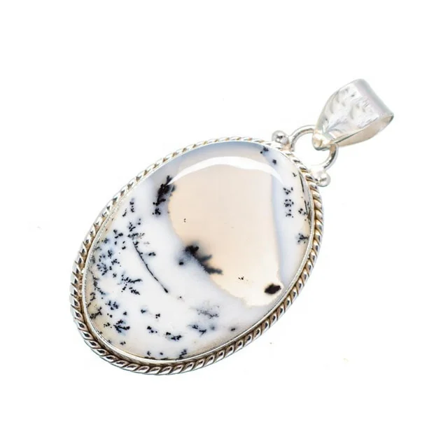 925 Silver Plated DENDRITIC AGATE & Other Gemstone HANDCRAFTED Pendant Jewelry 