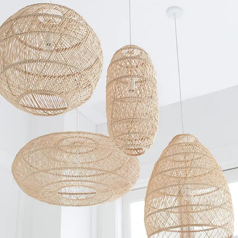 woven basket lamp