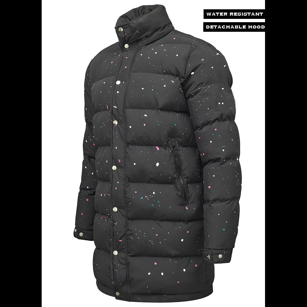 Puffer Jacket Men Shiny Puffer Jacket Custom Long Coat Warm Winter