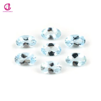 5x3 MM 100% Natural Sky Blue Aquamarine Oval Cut Semi Precious Loose Gemstone For Necklace Making Wholesale Price From India