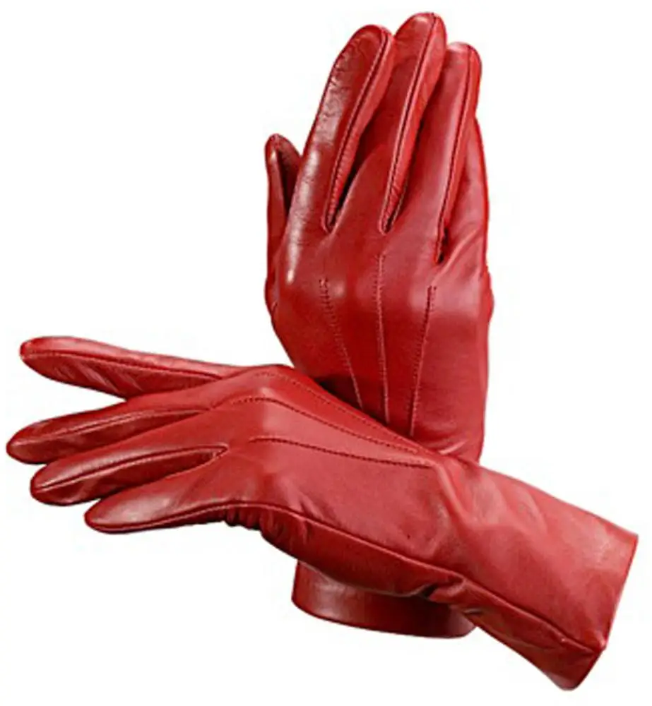 red fashion gloves