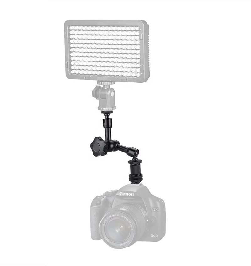 
 Aipaxal 7 дюймов Алюминиевая Регулируемая сила трения четко шарнирный кронштейн для камеры для видеокамеры вспышки  