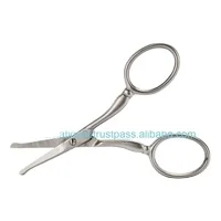 Профессиональные закругленные ножницы для волос в носу, индивидуальные натуральные ножницы для макияжа, маленькие ножницы для волос в носу из нержавеющей стали