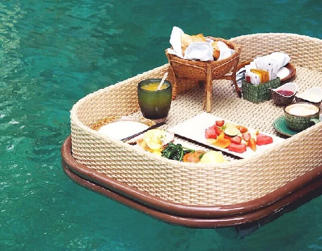 ポータブル高級フローティングサービングトレイテーブルとバー、手作り