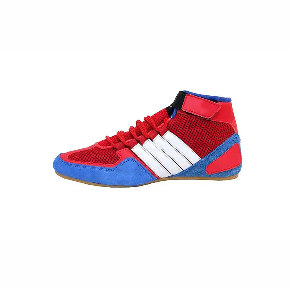 
Нескользящая боксерская обувь с резиновой подошвой, кожаная обувь для борьбы 