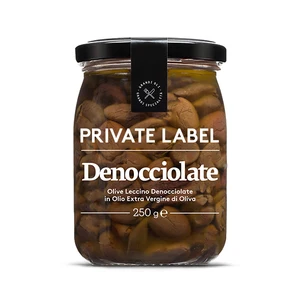 Private Label Italian Pitted Leccino Olives in Jar for Wholesalers