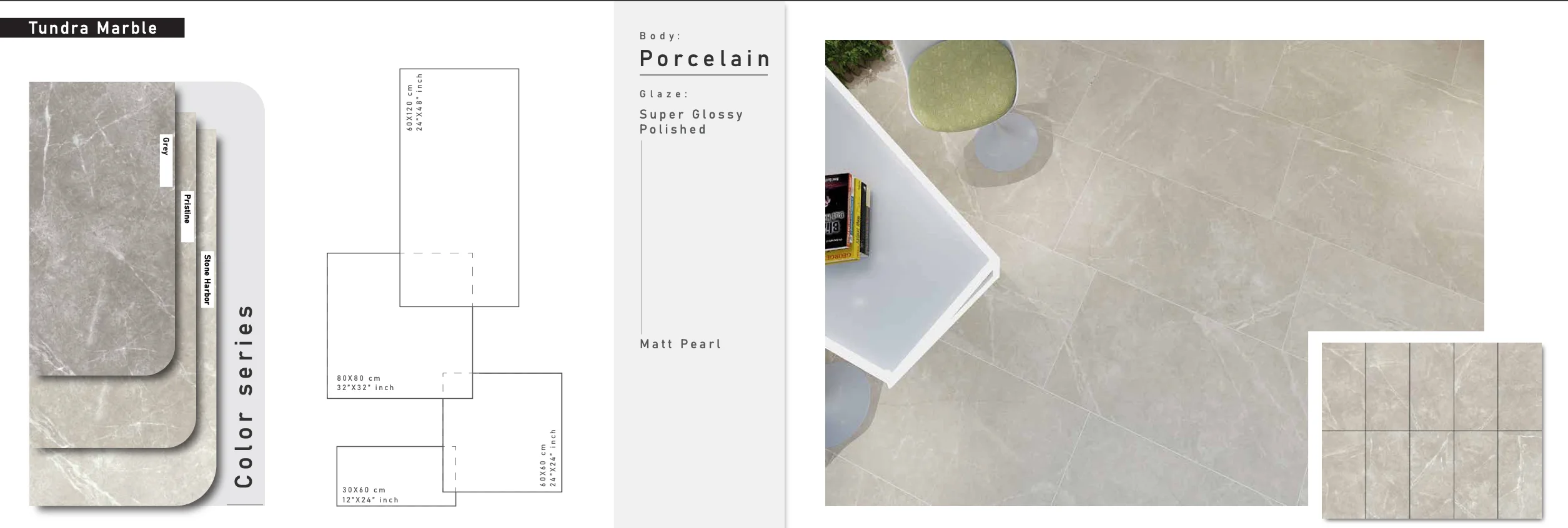 High Quality Floor Tiles 60x120 High Gloss Polished Porcelain Tiles