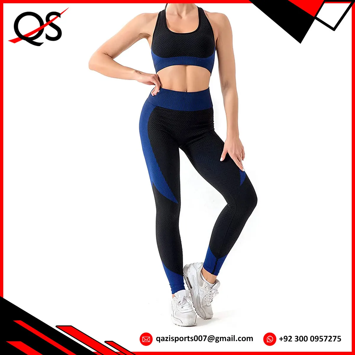 Training Sport Set Mit Crop Top Und High Waist Leggings Womens