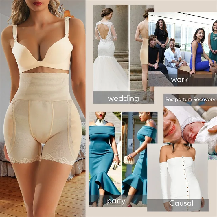 Hot Sale Women Plus Size Body Panties Shapewear High Waister Trainer Padded Buttocks Shaper