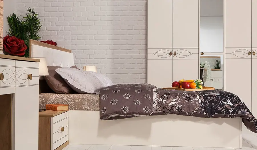 Suphi Bedroom Set Wooden Polish Modern Bedroom Set Bedroom Set Includes