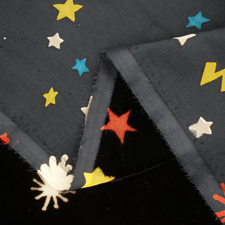 Высококлассная сеть, популярная Золотая бронзовая технология, бархатная ткань со звездами для платья