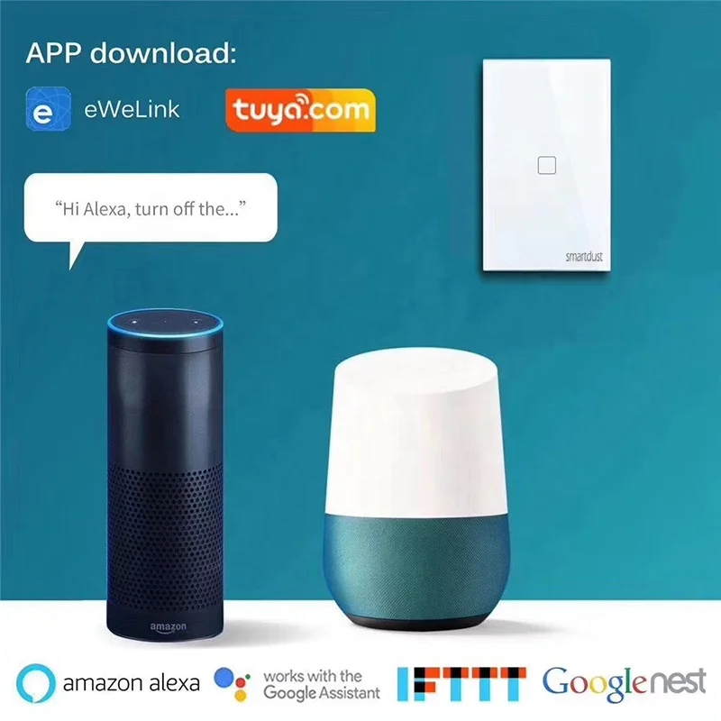 Smartdust Smart Home Automation System Wifi Remote Control Switch No Neutral Line Light Switch
