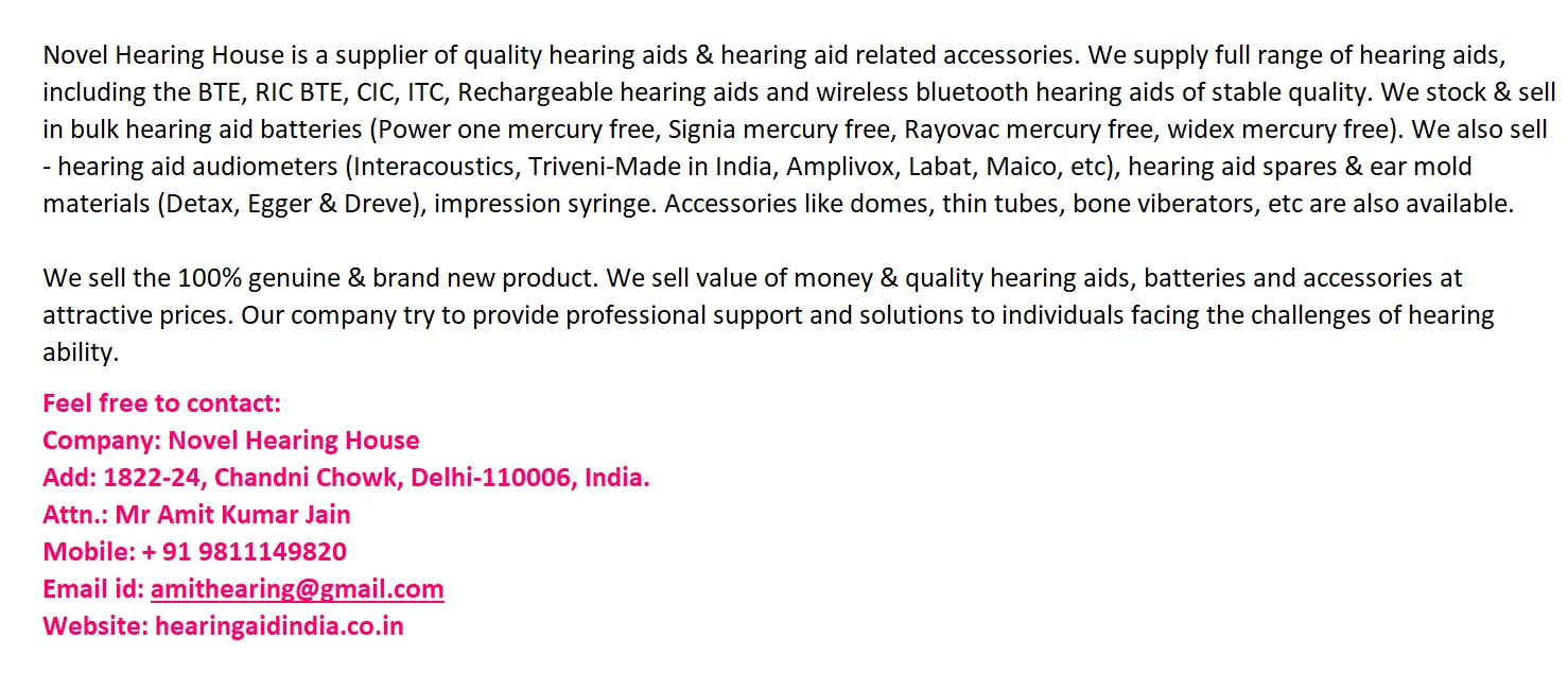 Oticon Hearing Aid 48 Channels Digital Programmable Non Rechargeable