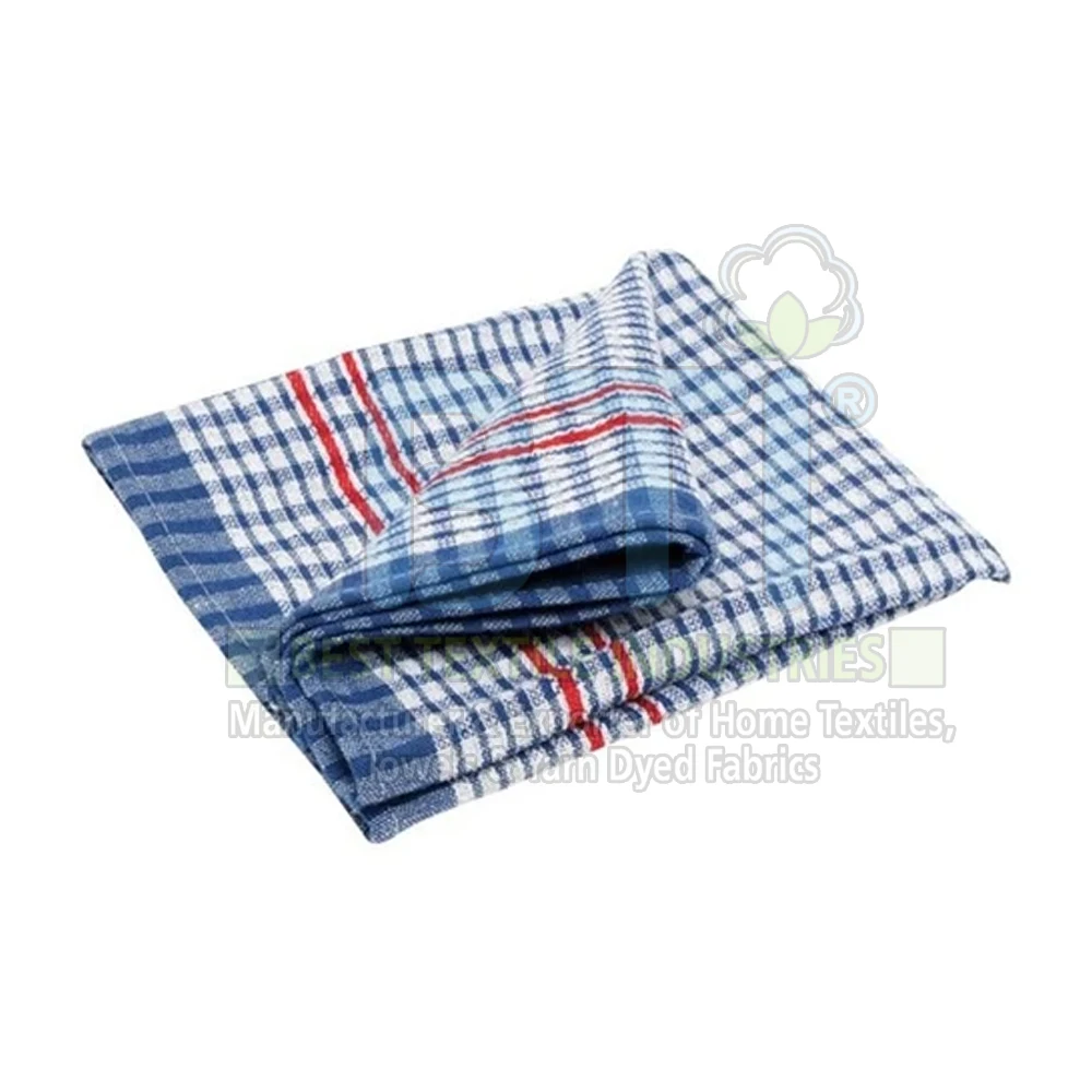 Top Quality Cotton Dobby Thick And Big Kitchen Towel Checkered Strip