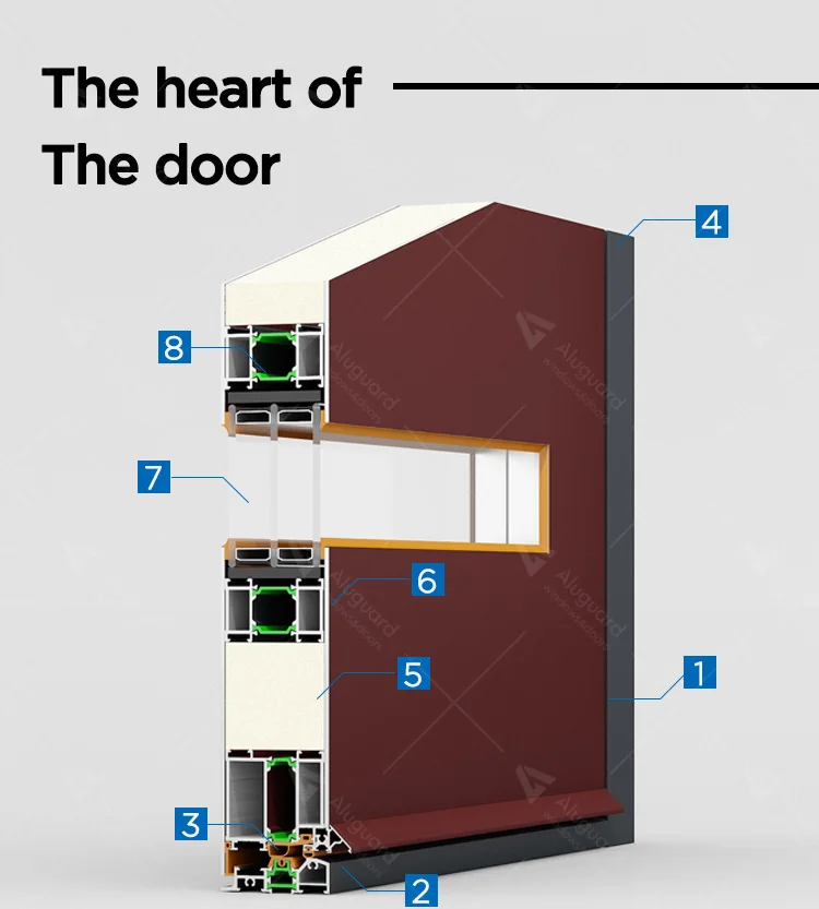 Villa exterior double entry front door smart lock wrought iron steel front prices